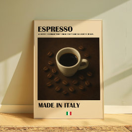 Espresso Italienska kaffekvarteret Pub Poster
