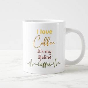 Espresso Lifeline Funny present mugg till Caffeine Jumbo Mugg