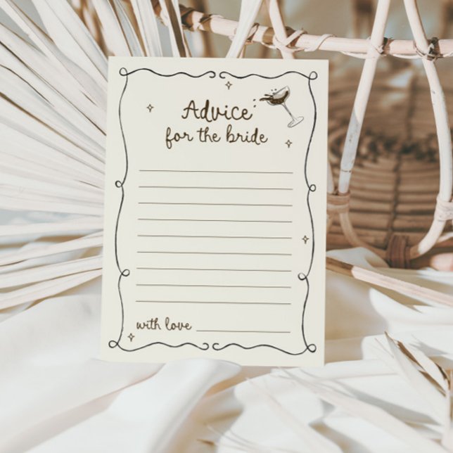 Espresso Martini Advice for Bride Card Inbjudningar (Skapare uppladdad)