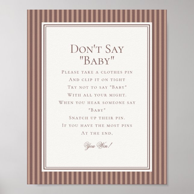 Espresso Martini Baby Brewing Baby Shower Game Poster (Framsidan)