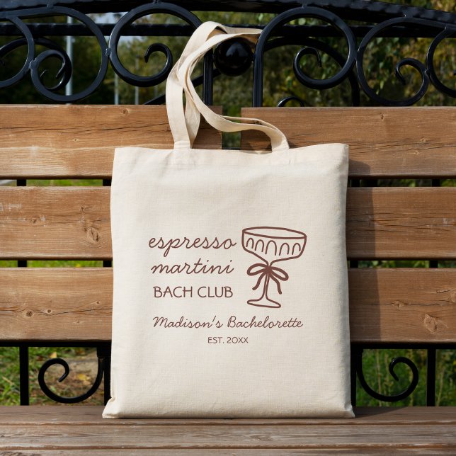 Espresso Martini Bach Klubb Bachelorette Party Tygkasse (Espresso Martini Bach Club Bachelorette Party Tote Bag)