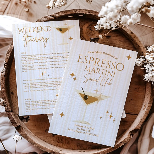 Espresso Martini Bachelorette Party Inbjudningar (Skapare uppladdad)
