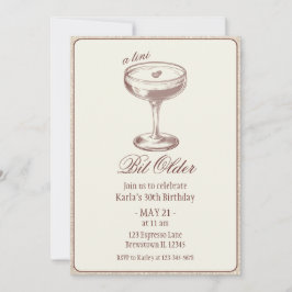Espresso Martini Bit Older Elegant 30års födelseda Inbjudningar