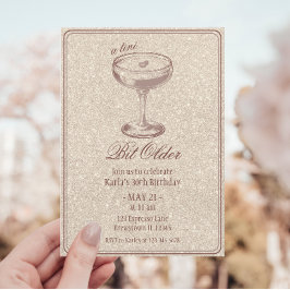 Espresso Martini Bit Older Glam 30års födelsedag Inbjudningar