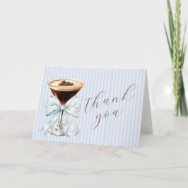 Espresso Martini Blue Coquette-slöja Tack Kort