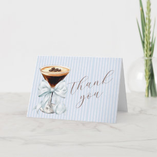 Espresso Martini Blue Coquette-slöja Tack Kort