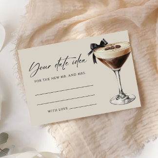 Espresso Martini Bridal Shower Date Idea Tilläggskort