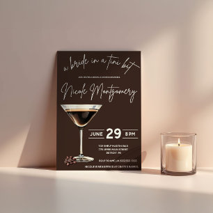 Espresso Martini Bride i en Tini-Möhippa Inbjudningar
