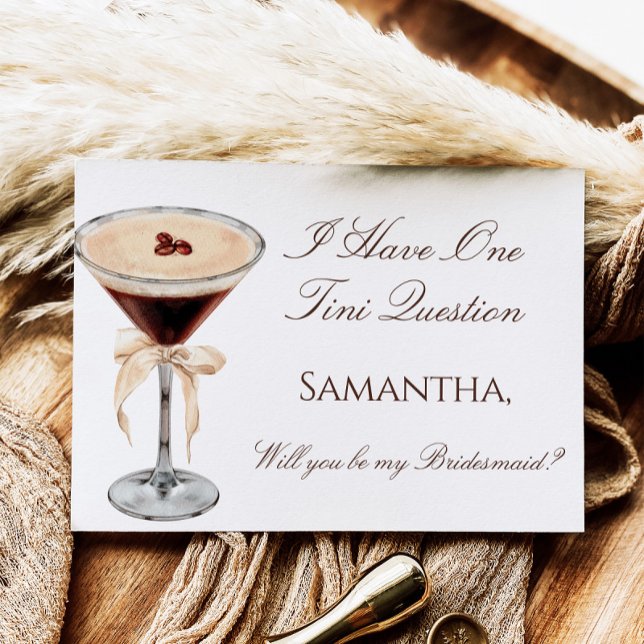 Espresso Martini Bridesmaid Frieri kort (Skapare uppladdad)