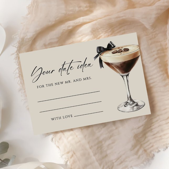Espresso Martini Bröllopsdusch Datumidé Tilläggskort (Skapare uppladdad)