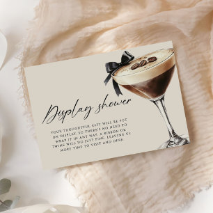 Espresso Martini Bröllopsdusch Display Dusch Tilläggskort