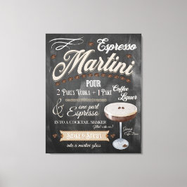 Espresso Martini Chalkboard Recipe Canvastryck