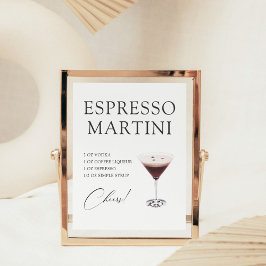 Espresso Martini Cocktail Bar Recept Poster