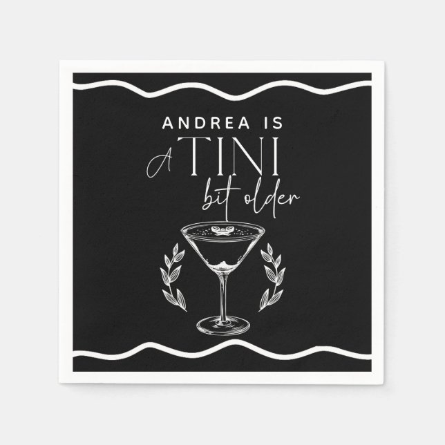 Espresso | Martini | Cocktail Birthday Pappersservett (Framsidan)