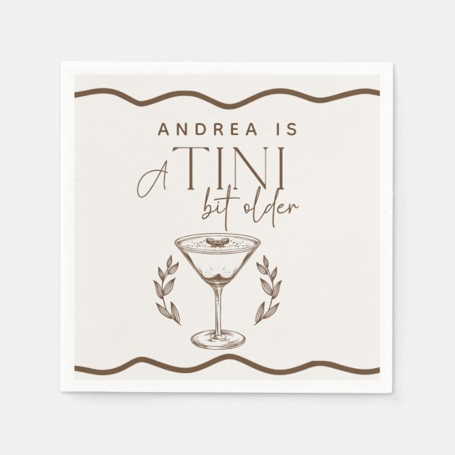 Espresso | Martini | Cocktail Birthday Pappersservett (Framsidan)