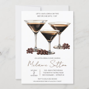 Espresso Martini, Cocktail Drink, Möhippa Inbjudningar
