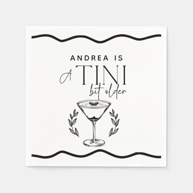 Espresso | Martini | Cocktail Födelsedag Pappersservett (Framsidan)