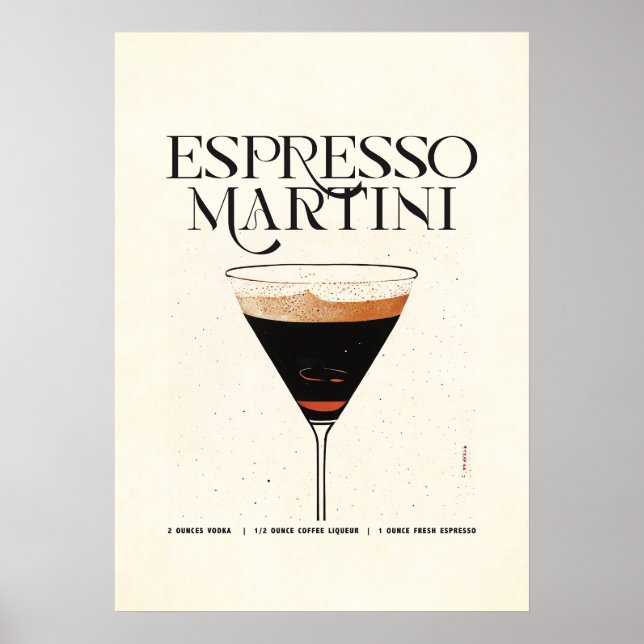 Espresso Martini Cocktail Poster Classic (Framsidan)