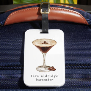 Espresso Martini Cocktail Professionell Bartender Bagagebricka