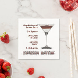 Espresso Martini Cocktail Recipe Art Pappersservett