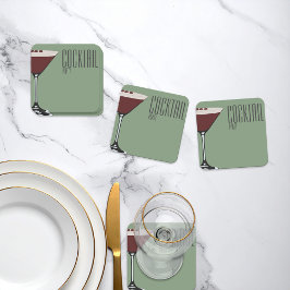 Espresso Martini Cocktailparty Pappersunderlägg Underlägg Papper Kvadrat