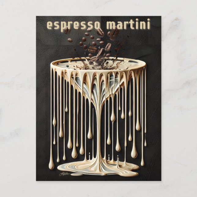 Espresso Martini Cocktailtimme Vykort (Framsida)