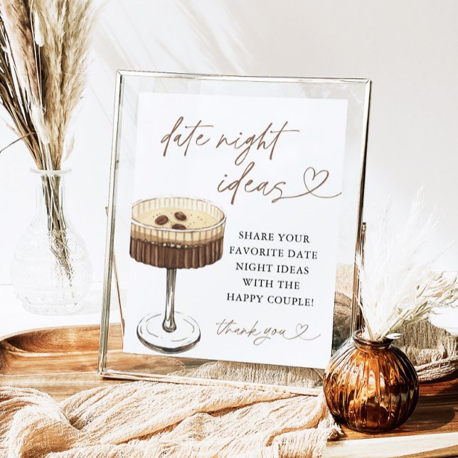 Espresso Martini Date Night Ideas Sign Poster (Skapare uppladdad)