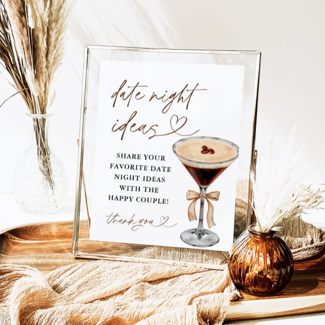 Espresso Martini Date Night Ideas Sign Poster (Skapare uppladdad)