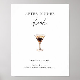 Espresso Martini efter middagsransonen Poster