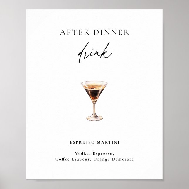 Espresso Martini efter middagsransonen Poster (Framsidan)