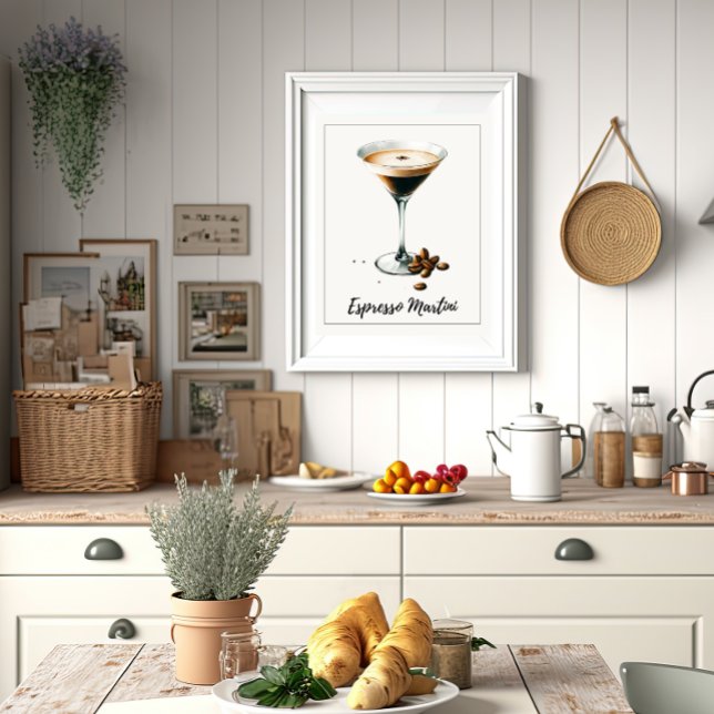 Espresso Martini Elegant Cocktail Art Print Pub Poster (Skapare uppladdad)