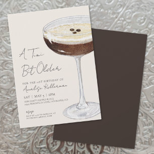 Espresso Martini Födelsedagsfest Inbjudningar