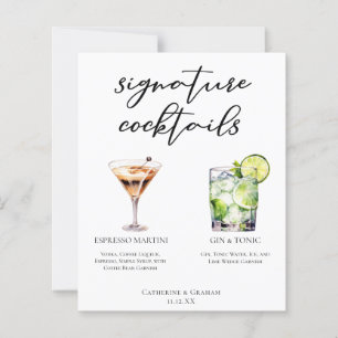 Espresso Martini Gin & Tonic Cocktail Bröllop Menu