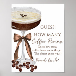 Espresso Martini Gissa Hur Många Bröllopsdusch Spe Poster