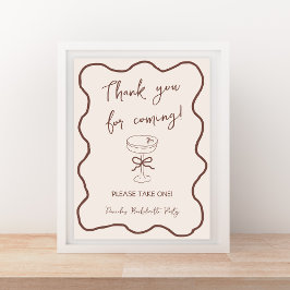 Espresso Martini Hand plockade Bachelorette Favors Poster