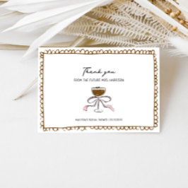 Espresso Martini Handritad Bröllopsdusch Tack Kort