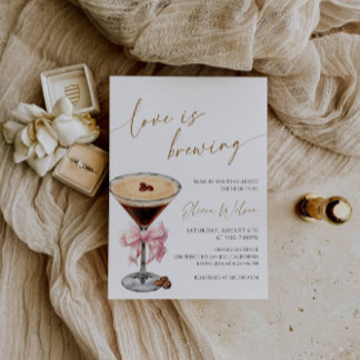 Espresso Martini Inbjudningskort för möhippan