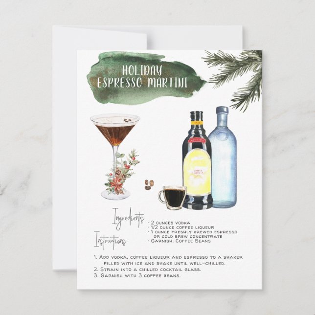 Espresso Martini | Julcocktailrecept Kort (Framsida)