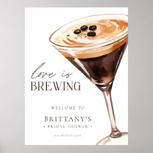 Espresso Martini Kärlek brinner Möhippa Poster