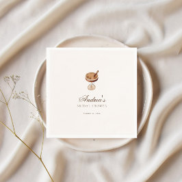 Espresso Martini Koffe Tema Bröllopsfest För Brude Pappersservett