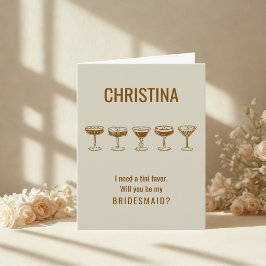Espresso Martini: "Kommer du att bli min Bridesmai Inbjudan