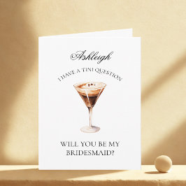 Espresso Martini kommer du att bli mitt Bridesmaid Inbjudan