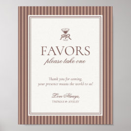 Espresso Martini Love Brewing Wedding Favors Sign Poster