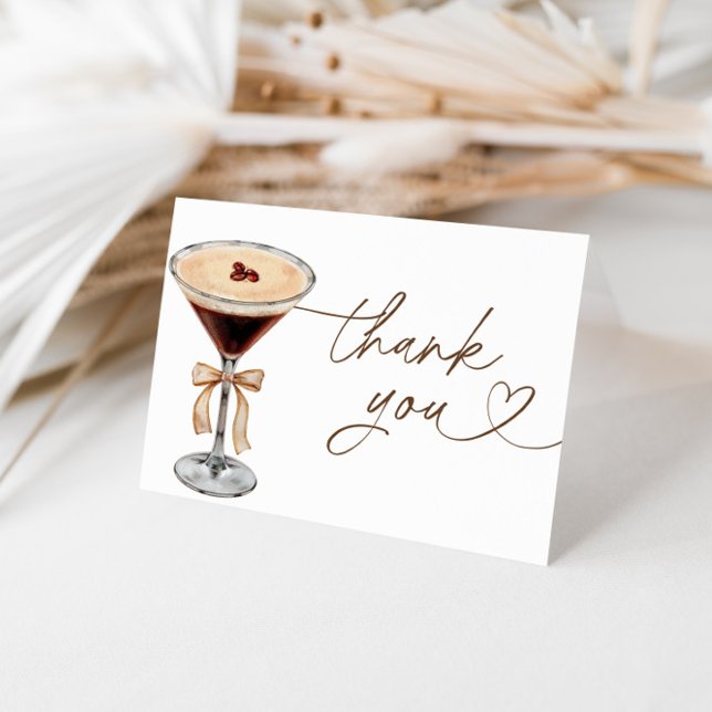 Espresso Martini Love Is Brewing Bröllopsdusch  Tack Kort (Skapare uppladdad)
