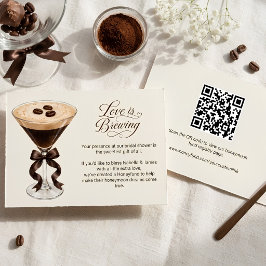 Espresso Martini Love Is Brewing Bröllopsresefond Tilläggskort