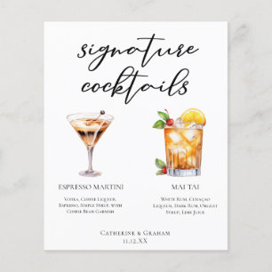 Espresso Martini Mai Tai Cocktails Bröllop Menu