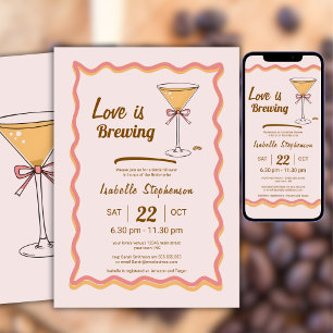 Espresso Martini Modern Vågigt kaffeMöhippan Inbjudningar