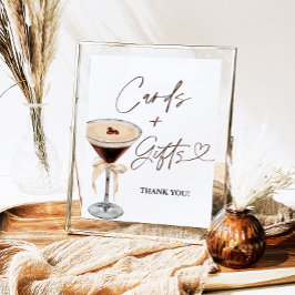 Espresso Martini Möhippa Cards & Gifts Sign Poster