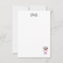 Espresso Martini Monogram Stationery Tack Kort