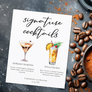 Espresso Martini Pina Colada Drinkmeny